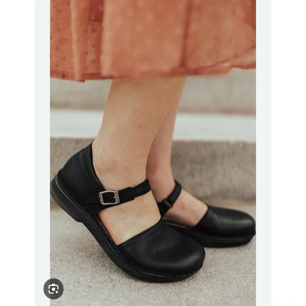 Naot Naot Catania Leather Mary Jane Flats Black Leather Shoes Size 5US /36EU